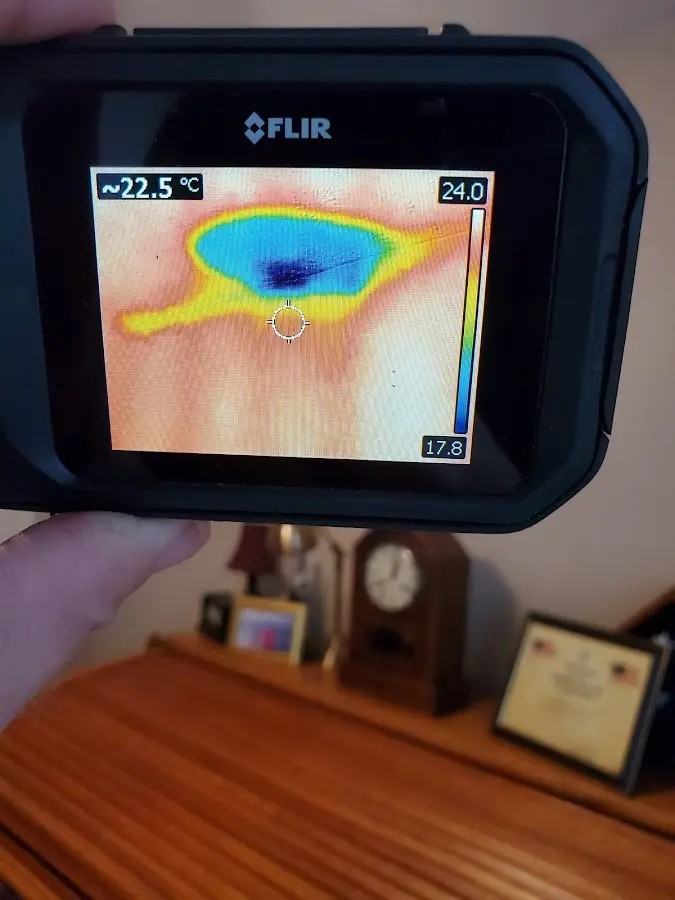 Thermal imaging inspection for water damage in Simsbury