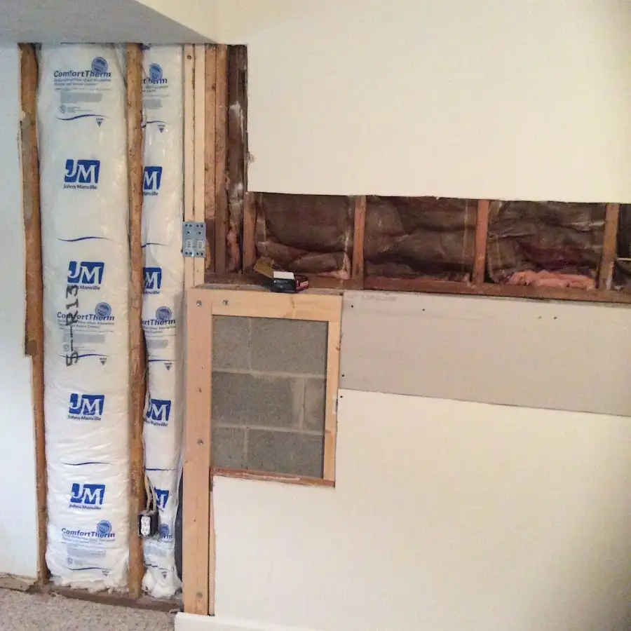 Wall insulation replacement during Odor Removal & Deodorization in Simsbury